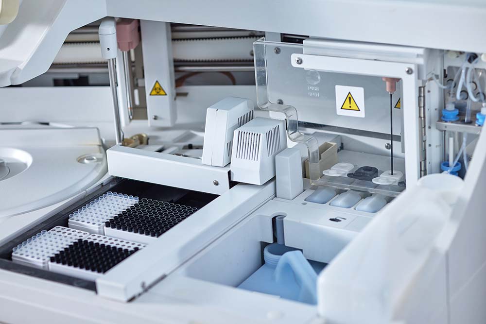 Modern medical equipment for analyzes and tests.